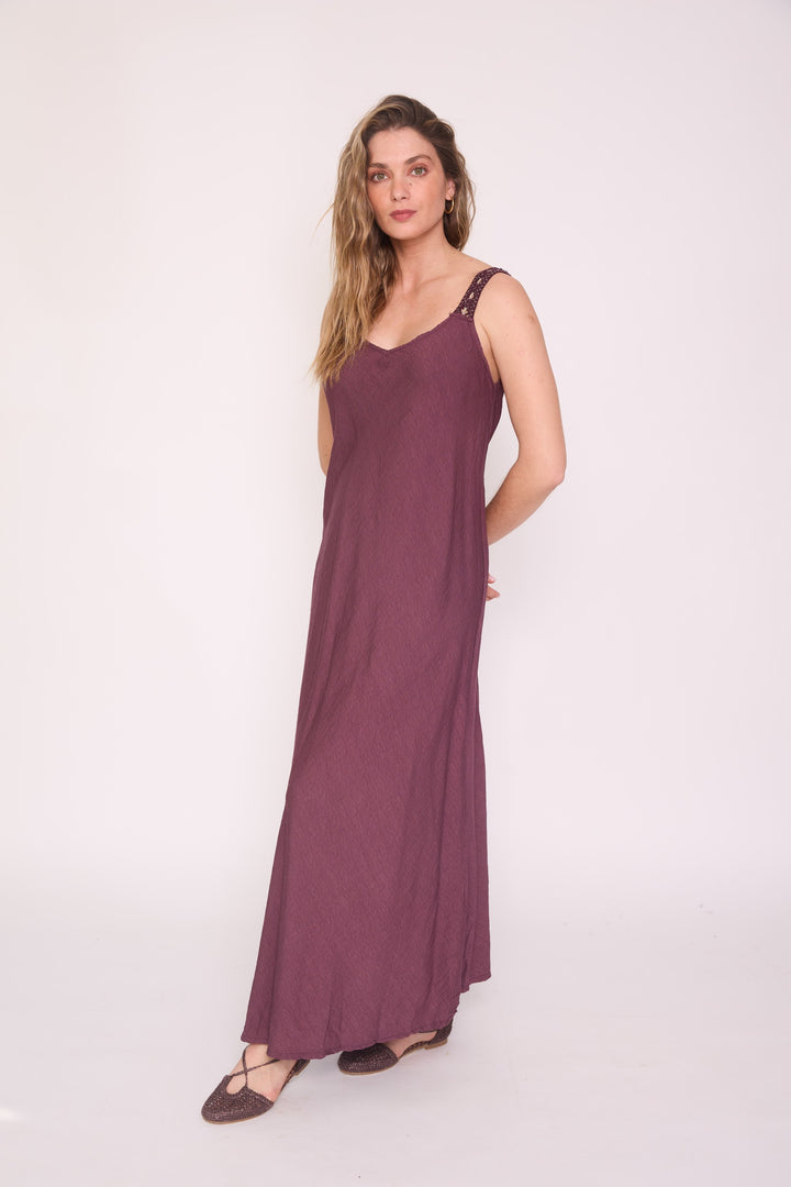Vestido Gardenia burdeo