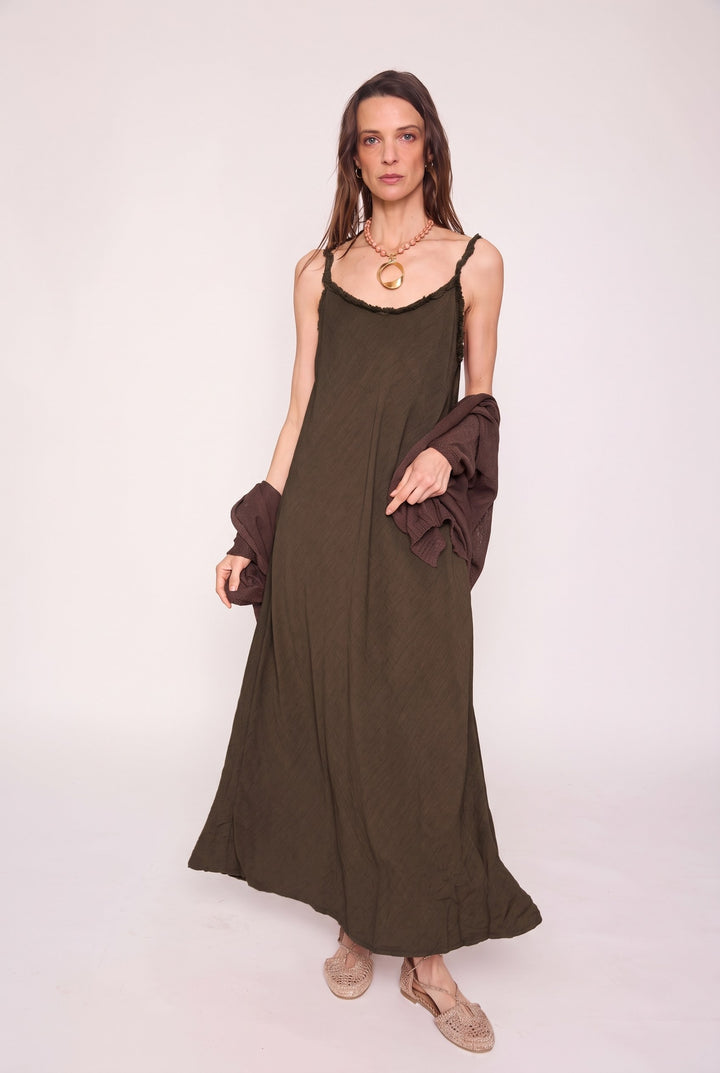 Vestido Gema café